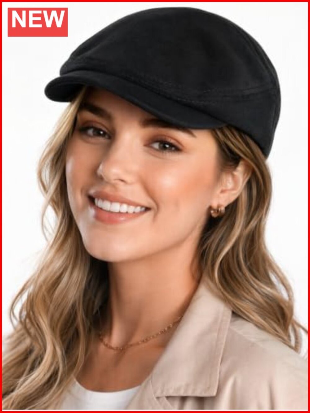 Faux Suede Newsboy Cap Flat Cap Gatsby Ivy Cabbie Golf Hat